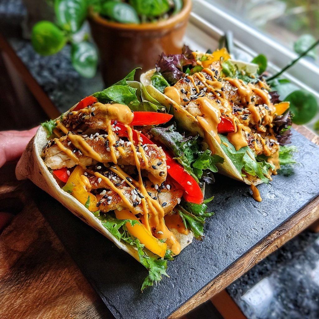 Sesame Ginger Chicken Wrap