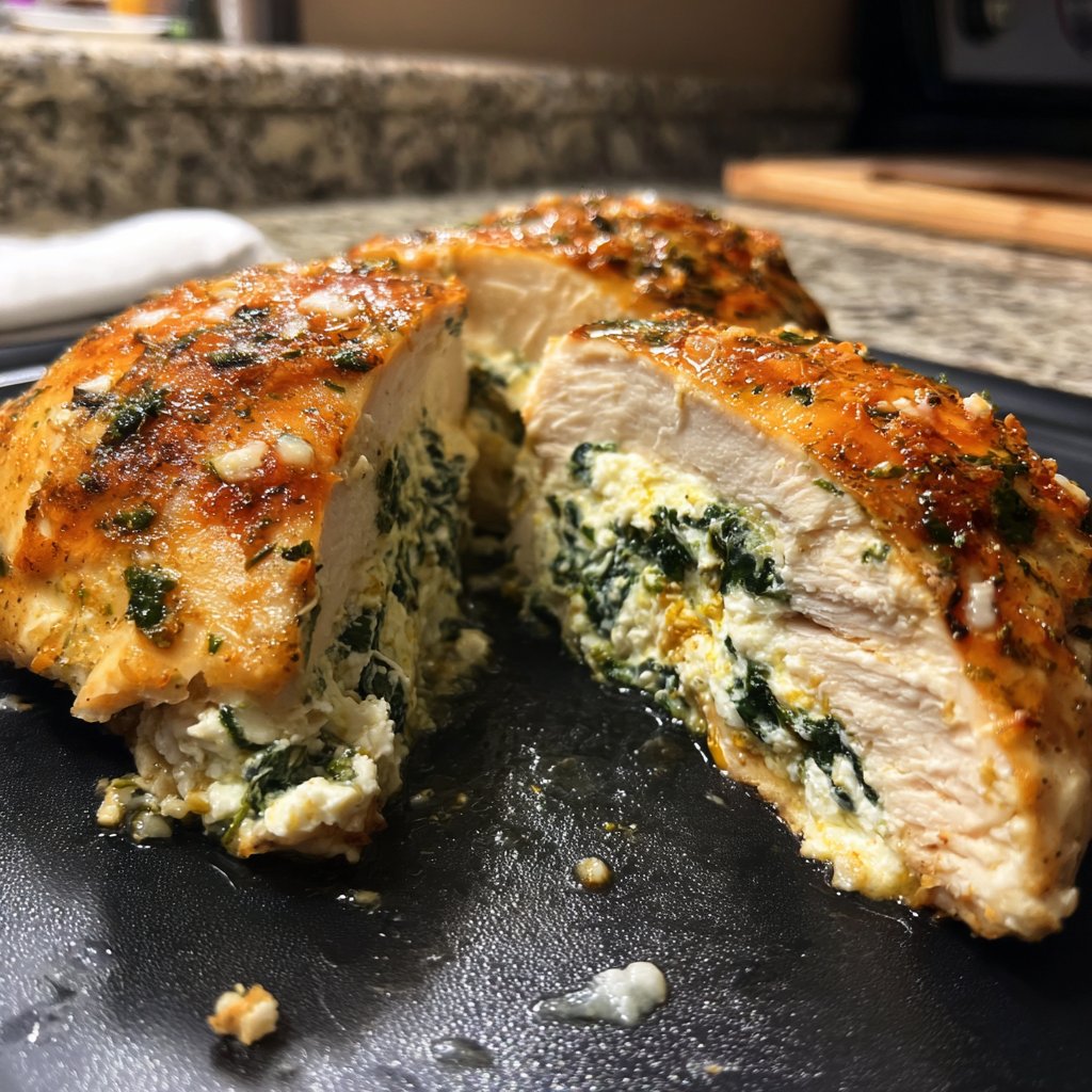 Spinach Feta Stuffed Chicken