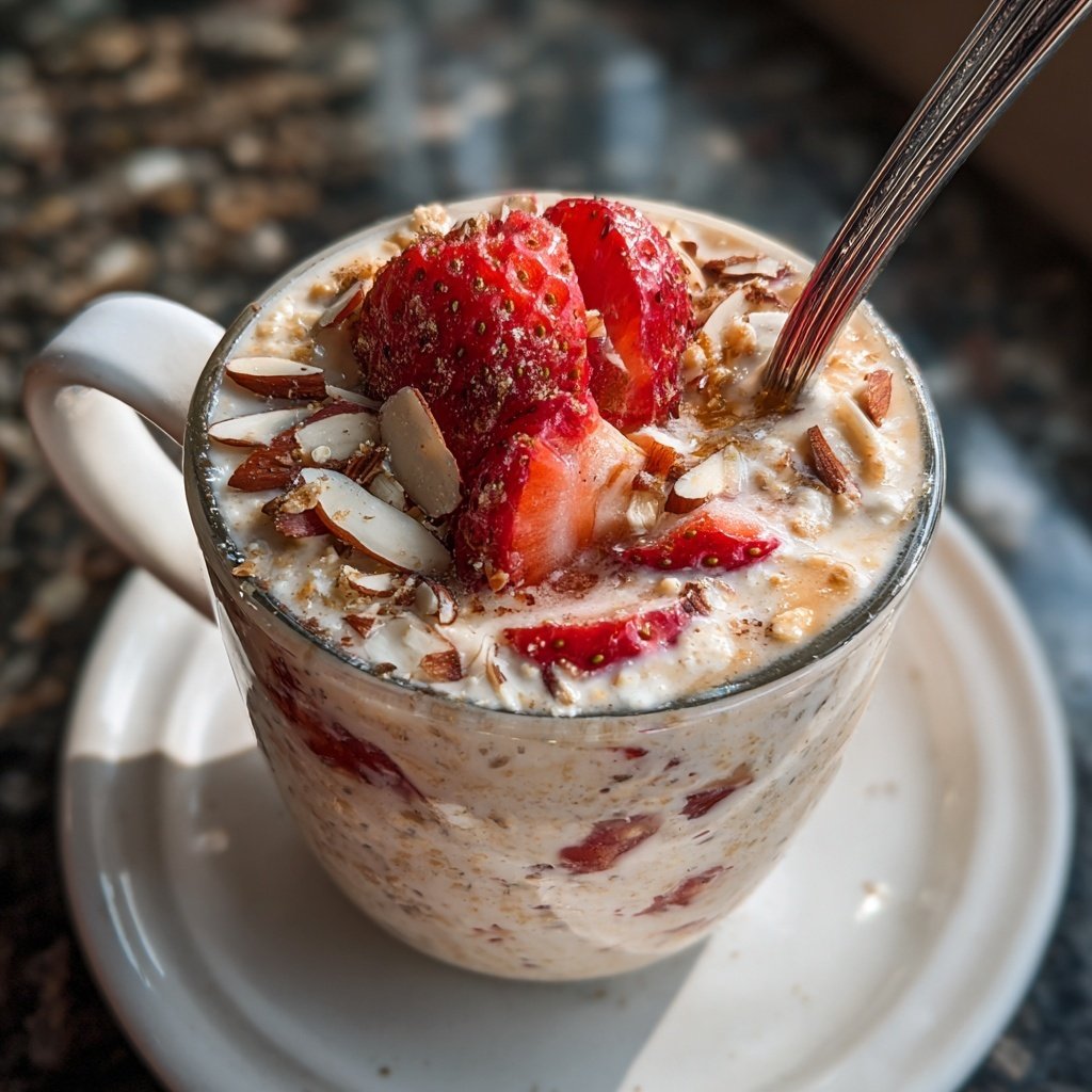 Strawberry Almond Overnight Oats