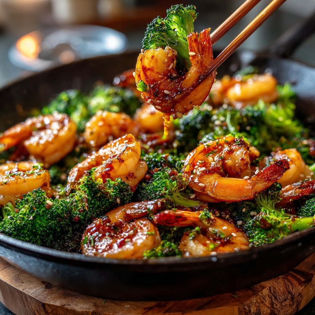 Honey Garlic Shrimp with Broccoli